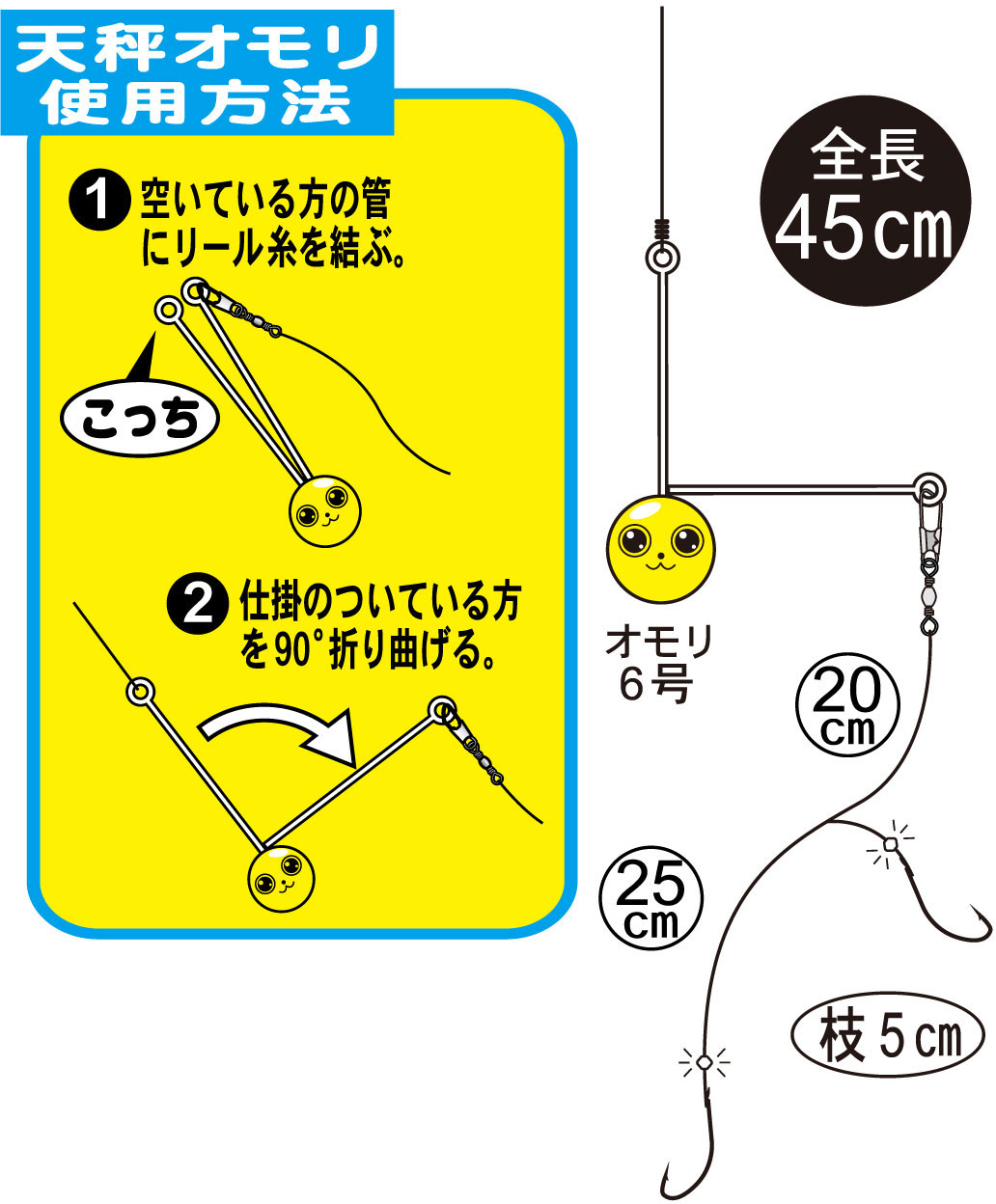 天秤オモリの使用方法 その1