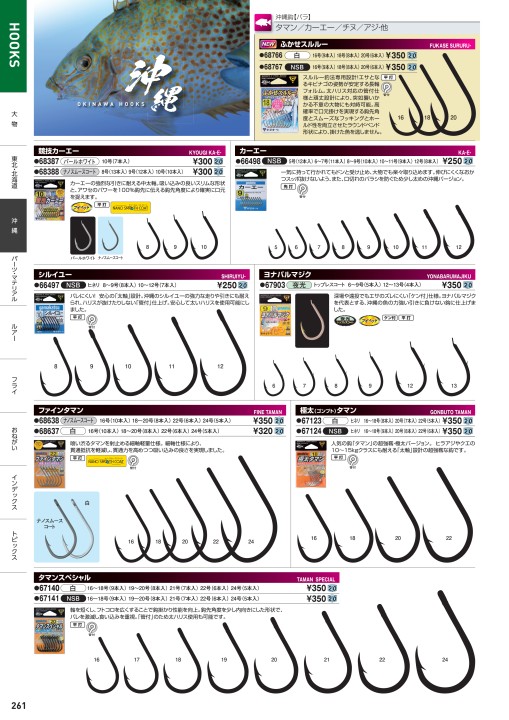 上飯田取扱商品＜フライ-がまかつフック＞