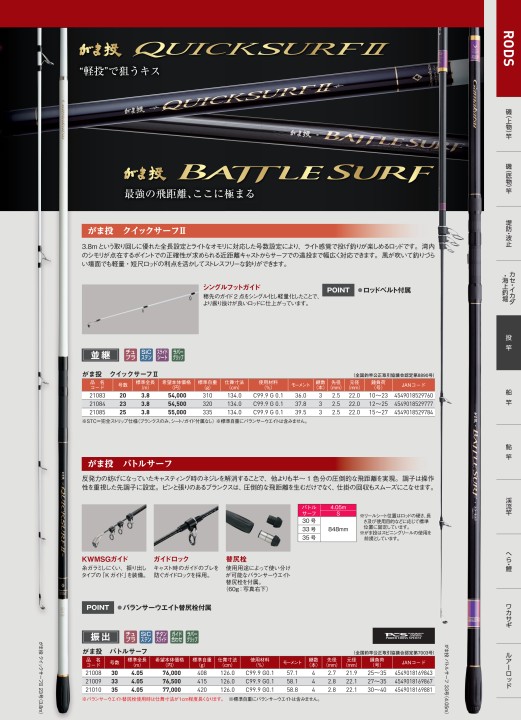 保障 投げ釣り 投げ竿 がまかつ がま投 クイックサーフ2 23号 3 8m Riosmauricio Com