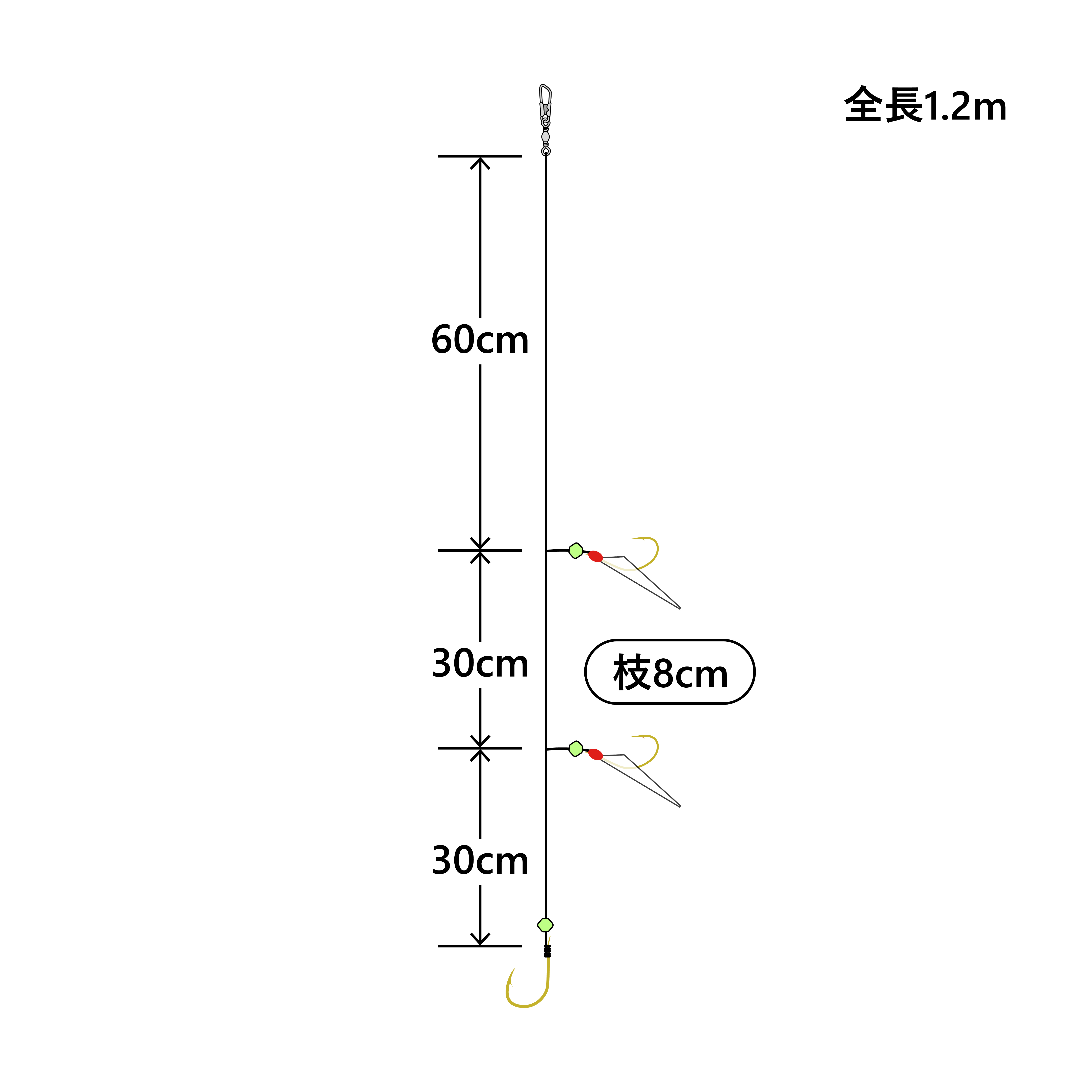 遠投カゴ釣り仕掛 3本鈎 | がまかつ