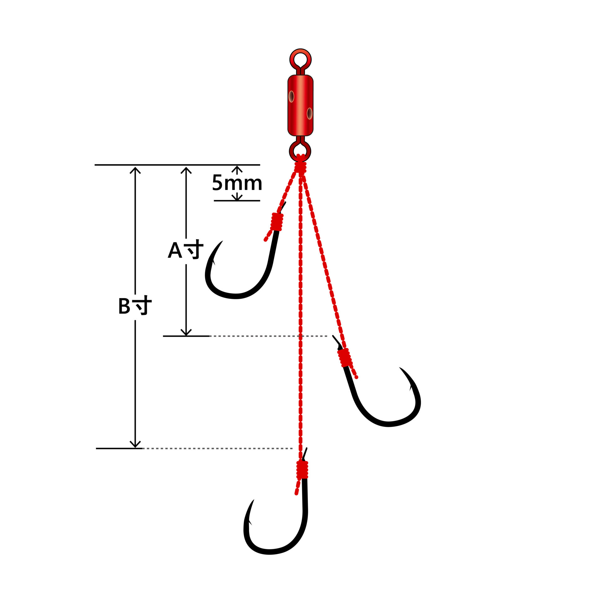 桜幻 カスタムチューンフックセット 3本 | がまかつ