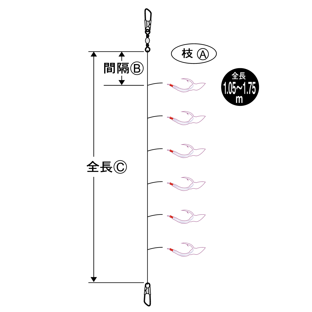 ケイムラパールスキンサビキ | がまかつ