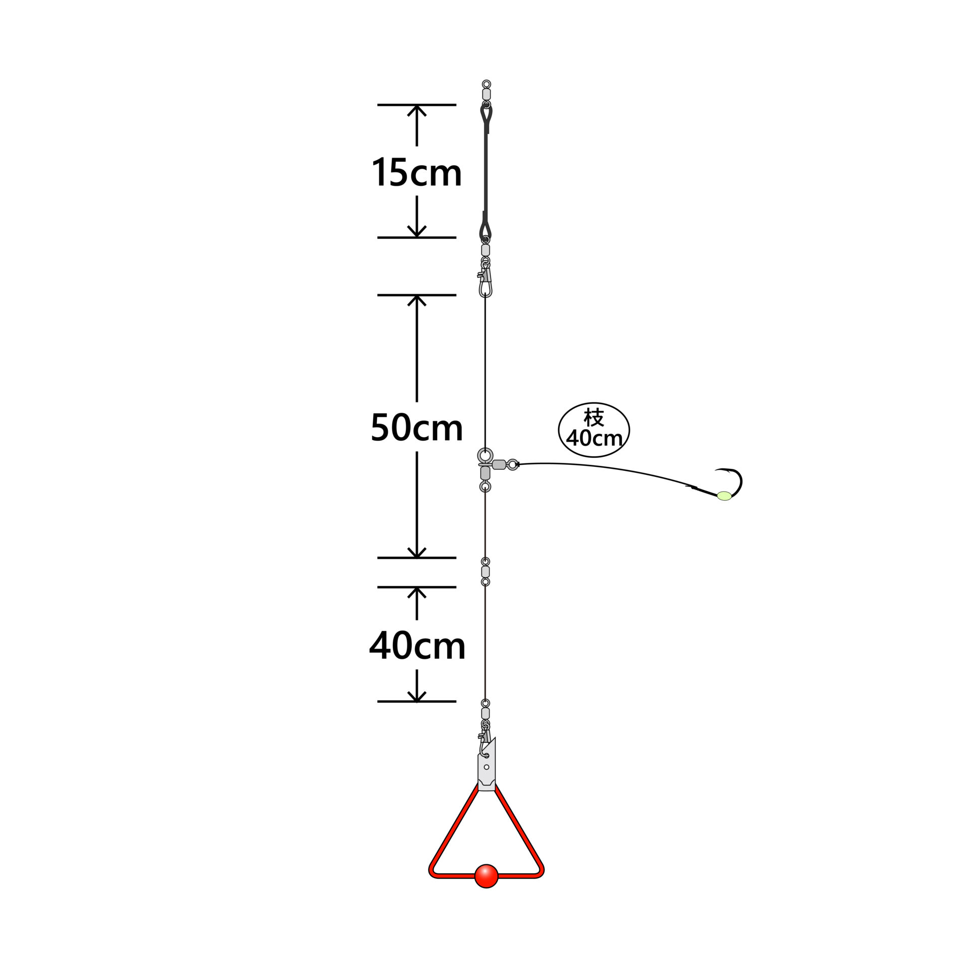海上釣堀 青物泳がせ仕掛 タナとりオモリ仕様 | がまかつ