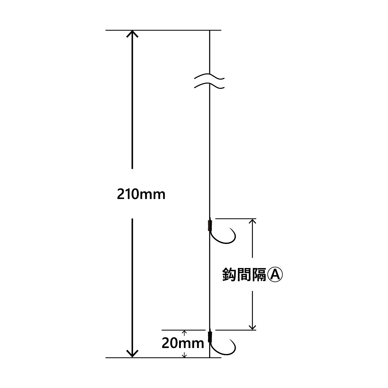 T1 貫チラシ 2本ヤナギ仕掛 | がまかつ
