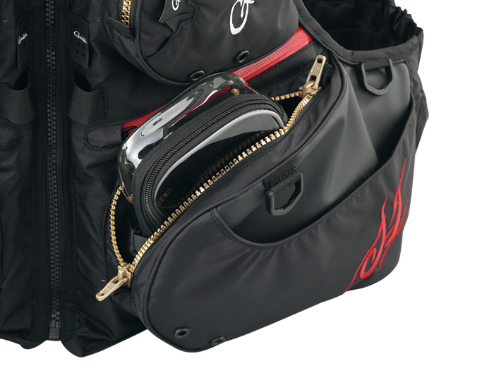 【pizza】【新品未使用】ガンクラフトフローティングベストGM-2189 がまかつ フローティングベスト GM-2189 ブラック×レッド Lサイズ