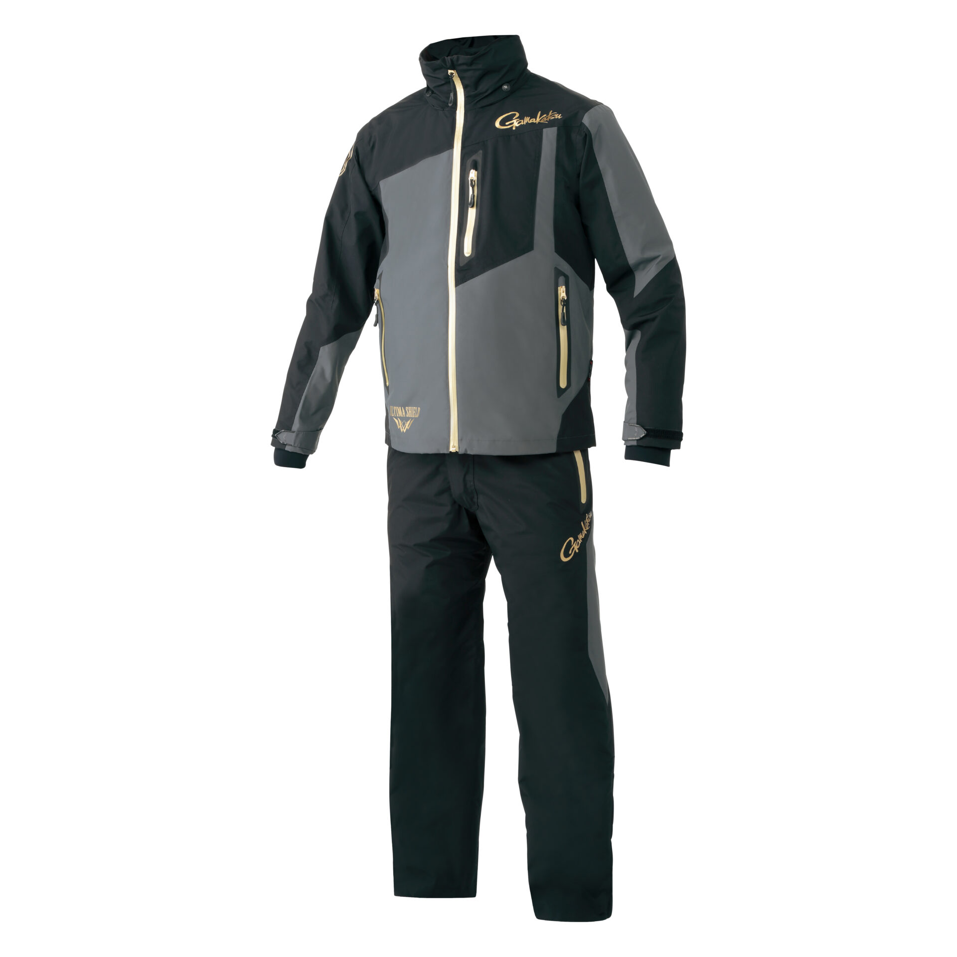 がまかつ GM-3571 レインウェア 上下セット Mサイズ グレー/ブラック がまかつ GM-3571 レインウェア 上下セット Mサイズ グレー/ブラック