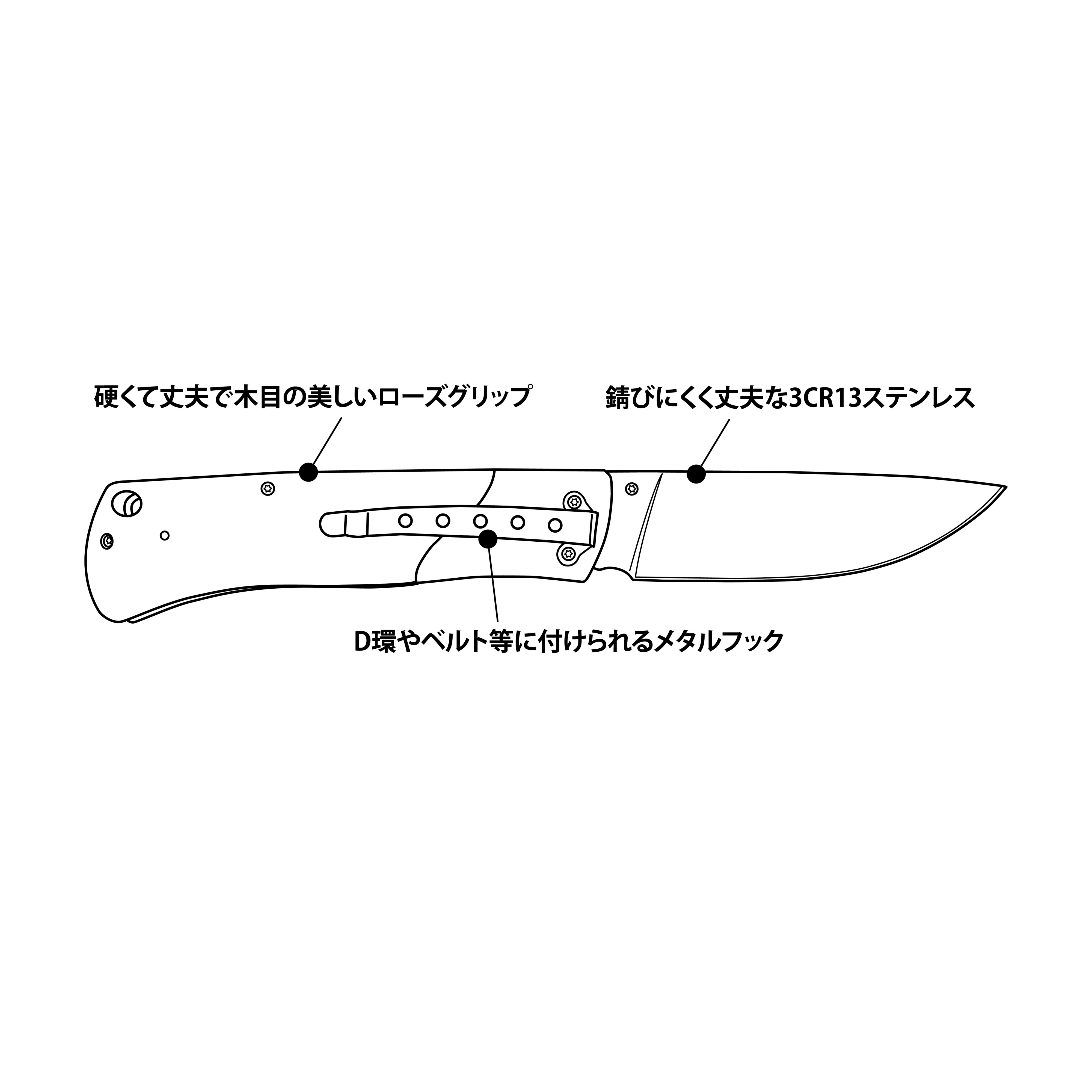 クラスプナイフ11.5cm LE122 | がまかつ