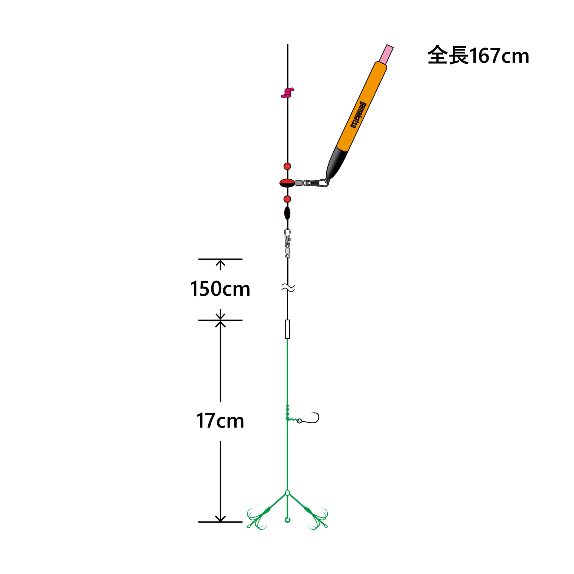 お墨つきアオリイカはねあげパーフェクト仕掛 | がまかつ