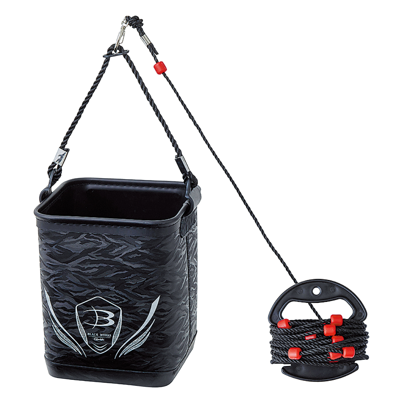 水汲みバケツ(ロープ巻付)(BLACK WORKS) GM2561 | がまかつ