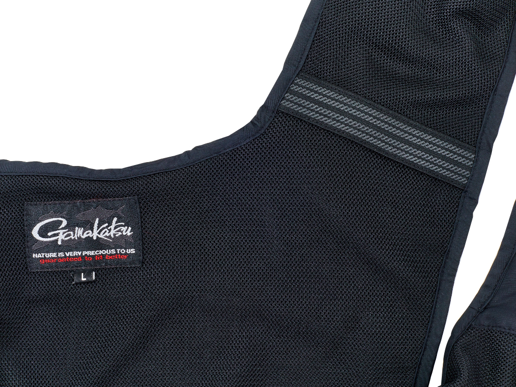 がまかつ フィッシングベスト M がまかつ フィッシングベスト GM2326 オールメッシュベスト ブラック(L