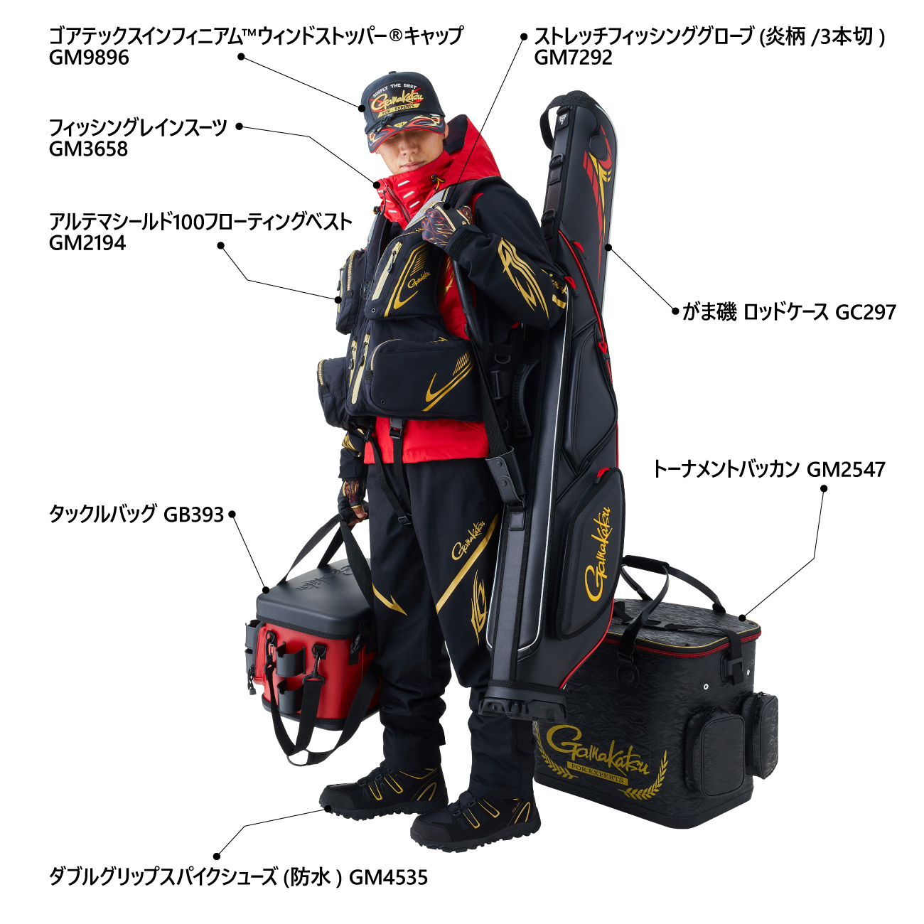 フィッシングレインスーツ GM3658 | がまかつ