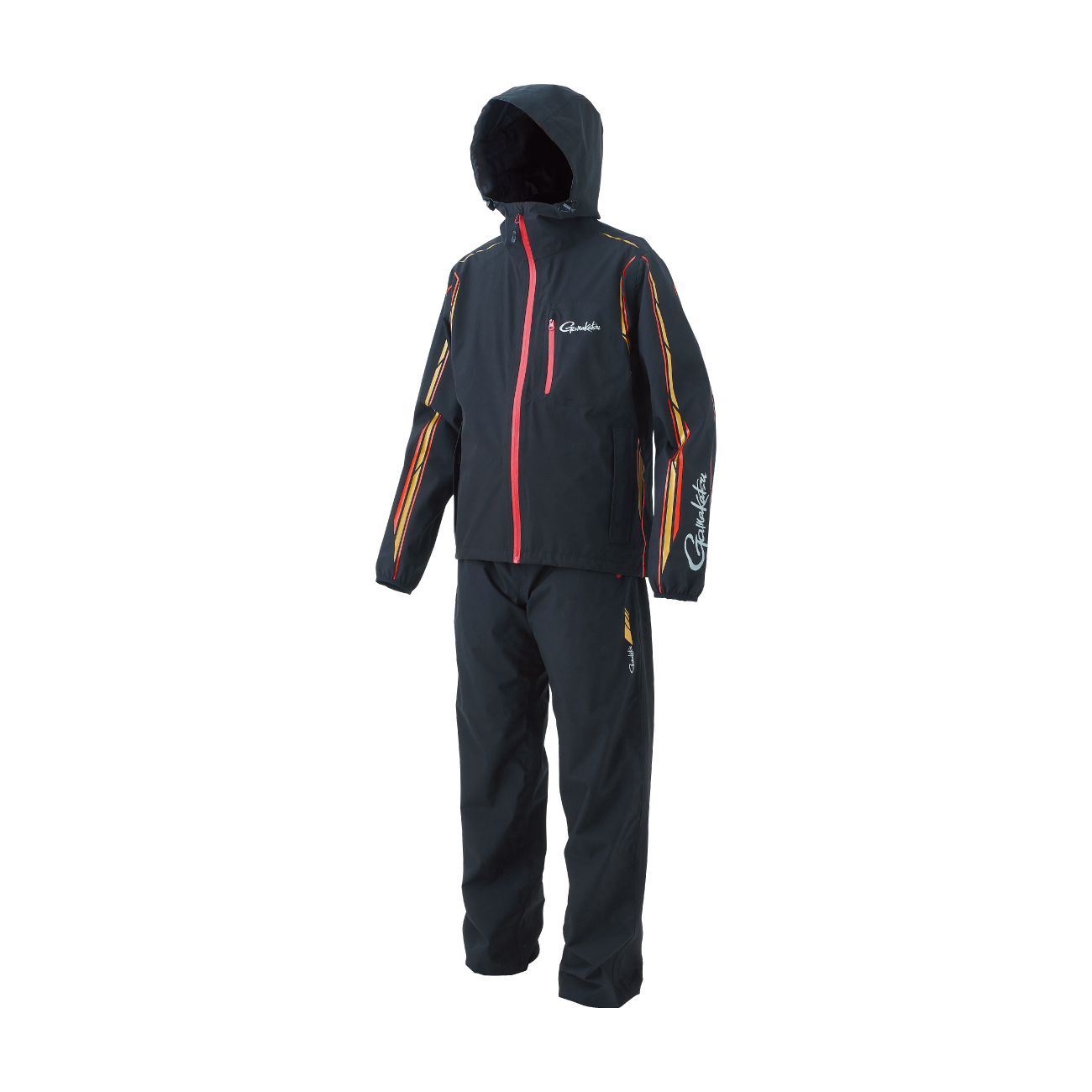 がまかつ　ライトレインスーツ　GM3681　上下セット　ブラック　M ライトレインスーツ GM3681 | がまかつ