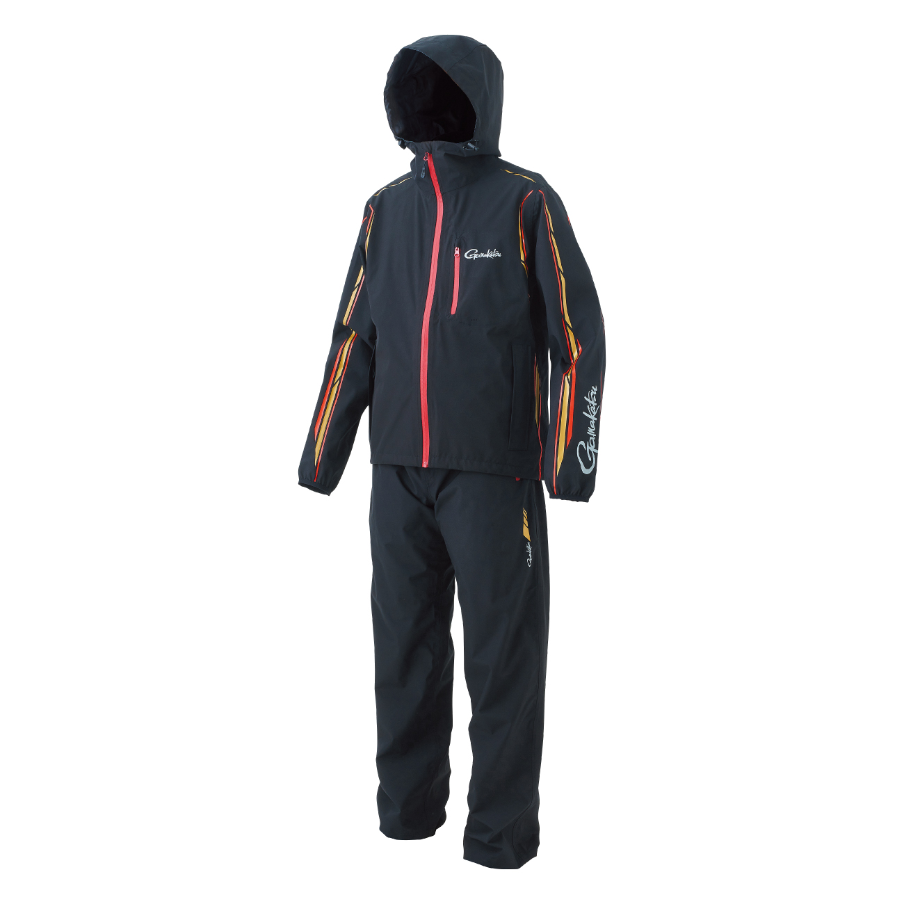 Mサイズ　がまかつGamakatsu ライトレインスーツ GM3681 ブラック ライトレインスーツ GM3681 | がまかつ