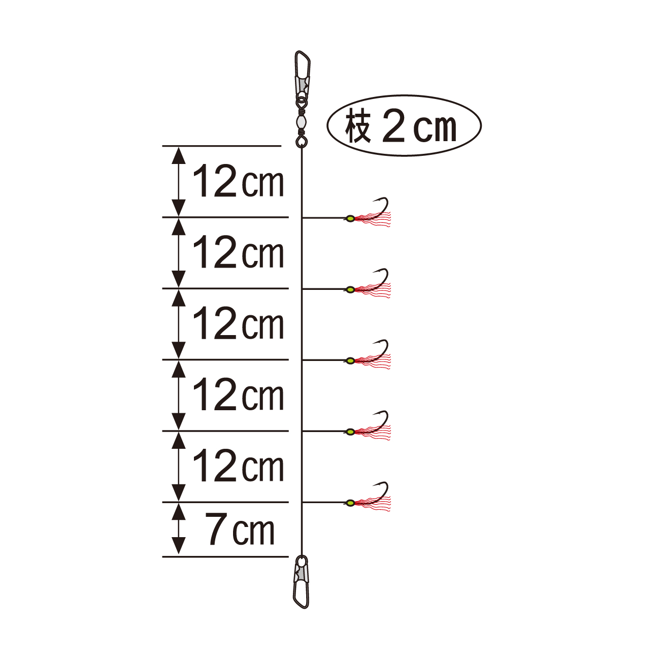 早掛ボンバー ワカサギ 5本仕掛 | がまかつ