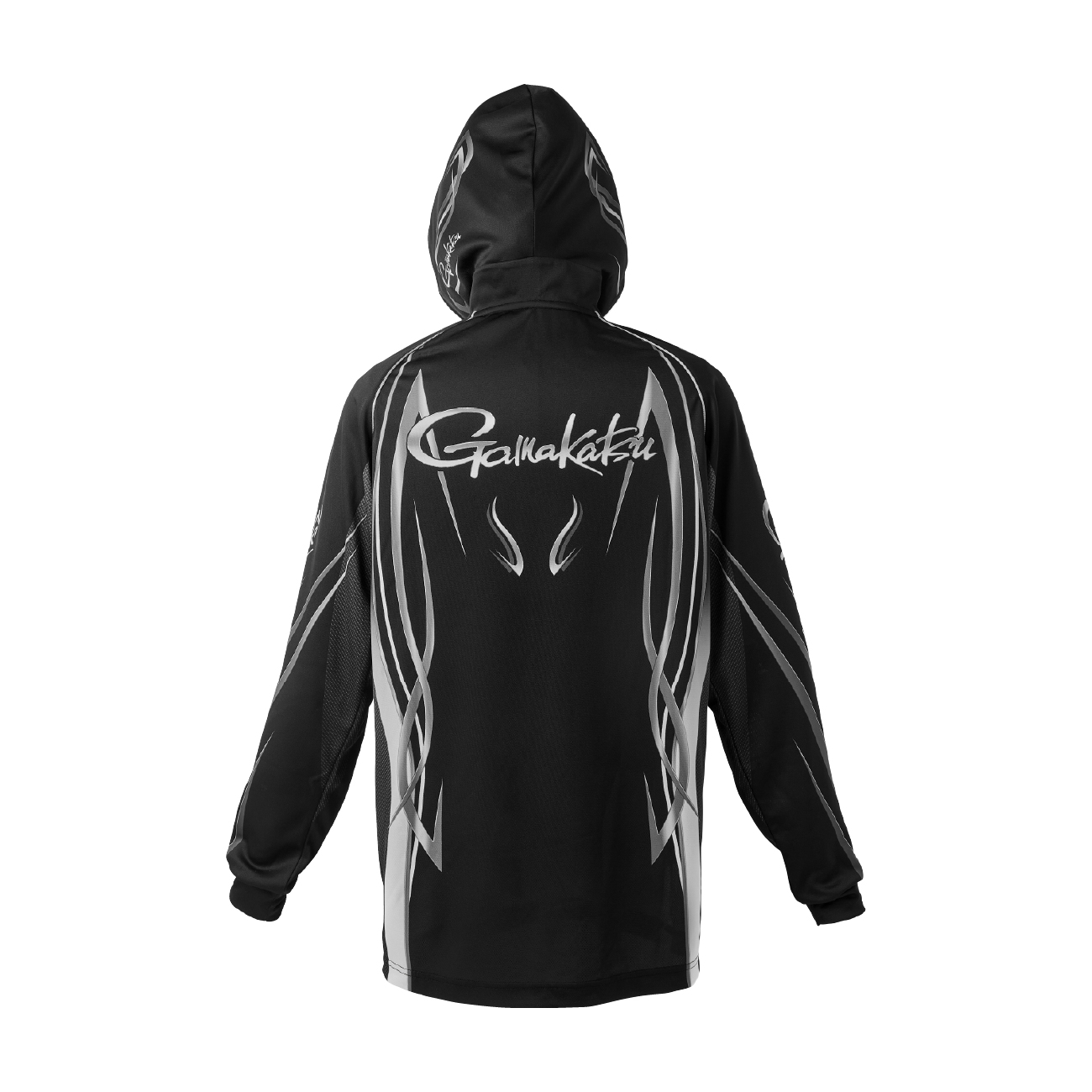 がまかつ2WAYプリントジップシャツ(長袖) GM3734ブラック×レッドL がまかつ 2WAYプリントジップシャツ(長袖) GM-3734 / 高知のグレ釣り