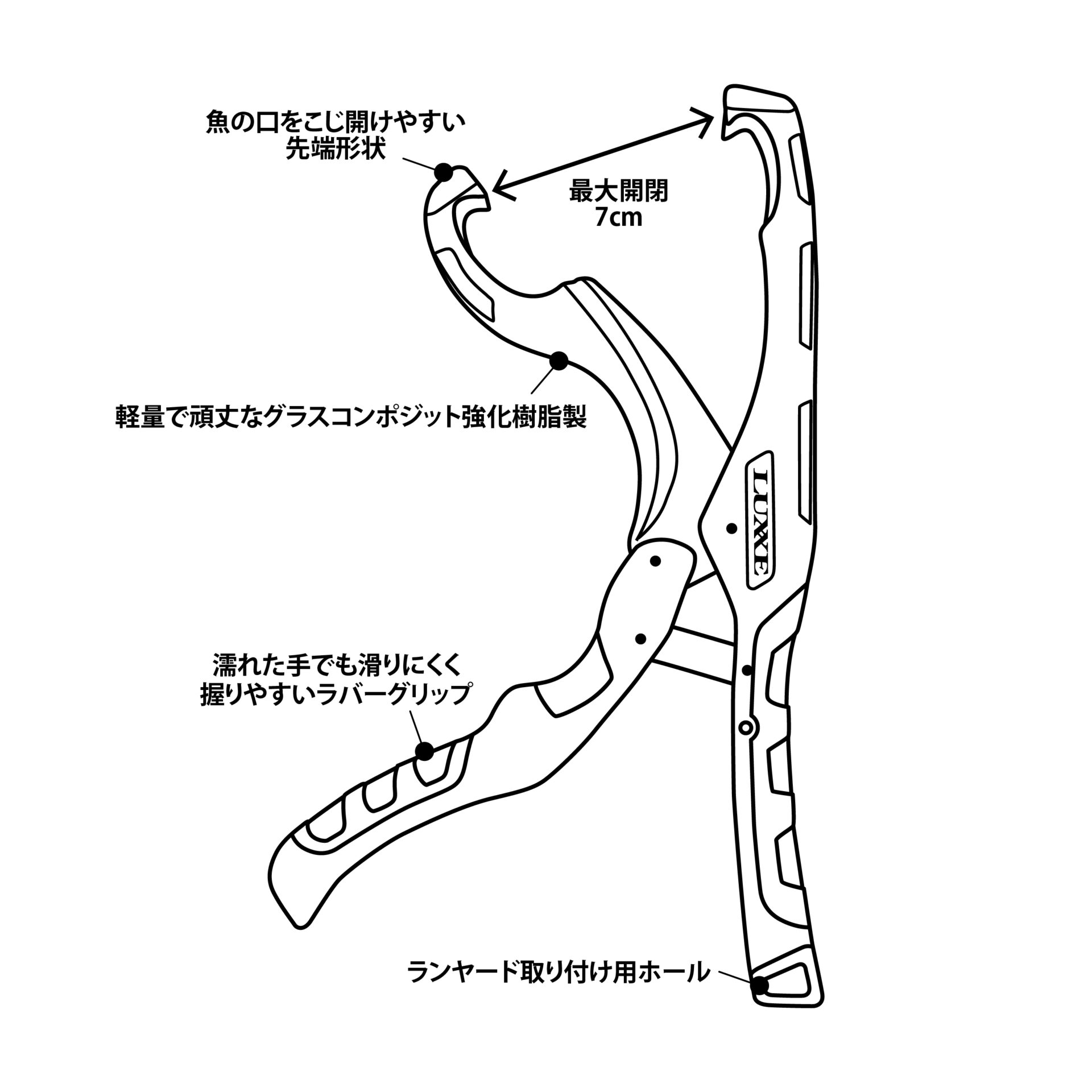 フィッシュグリップ 25cm LE149 | がまかつ