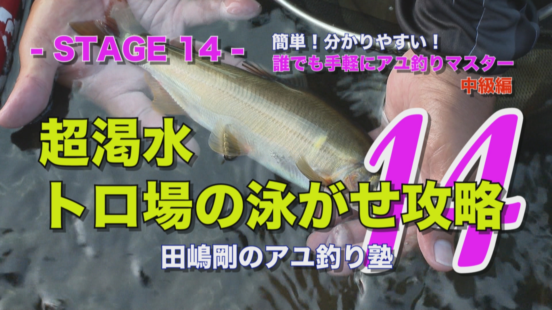 田嶋剛のアユ釣り塾14 ～超渇水 トロ場の泳がせ攻略～ | がまかつ